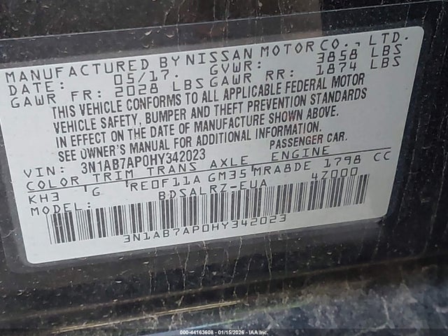 3N1AB7AP0HY342023 Nissan SENTRA SR