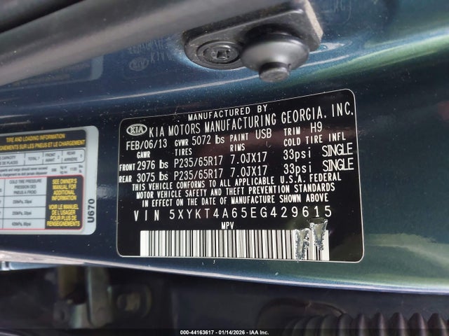 5XYKT4A65EG429615 KIA SORENTO LX