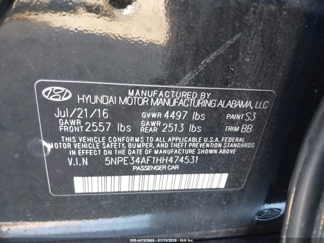 2017 HYUNDAI SONATA 5NPE34AF1HH474531 Photo 8