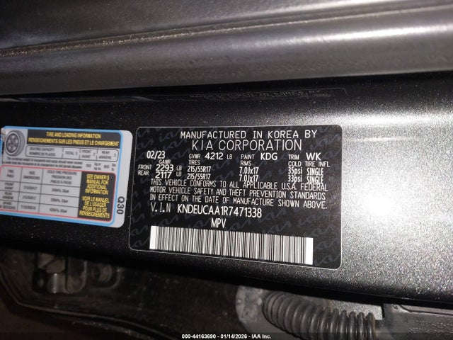 Aukcja sprzedaży 2024 Kia Seltos S, vin: KNDEUCAA1R7471338, numer aukcji: 44163690