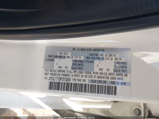 2021 MAZDA MAZDA6 JM1GL1TY3M1615249 Photo 8