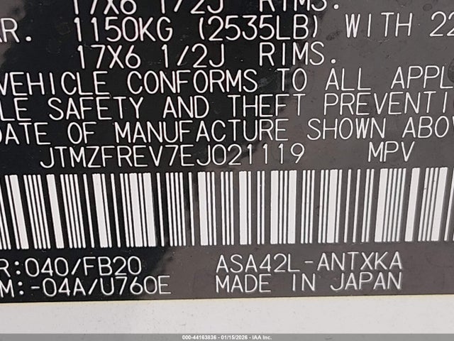 Toyota RAV4 LE 2014 JTMZFREV7EJ021119 Image 9