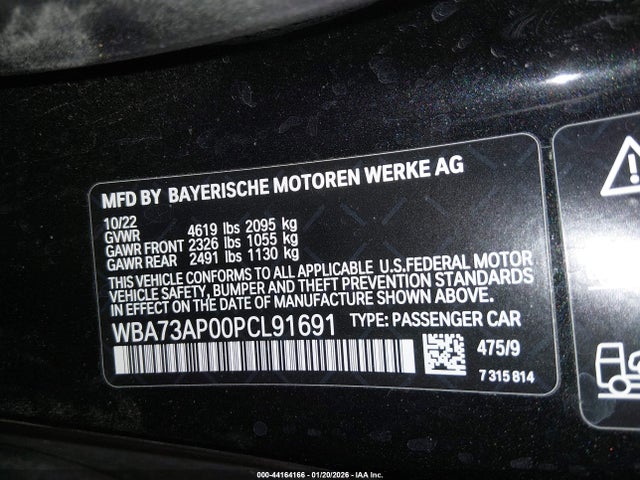 Продаж на аукціоні авто 2023 Bmw 430i Xdrive, vin: WBA73AP00PCL91691, номер лоту: 44164166