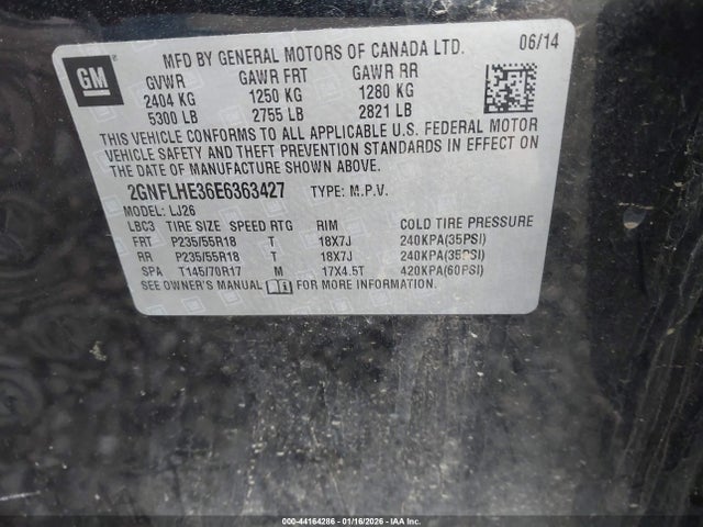 Chevrolet Equinox Ltz 2014 2GNFLHE36E6363427 Image 9