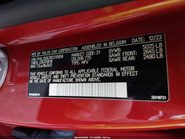 2024 VOLVO XC40 YV4L12UK3R2315858 Photo 8