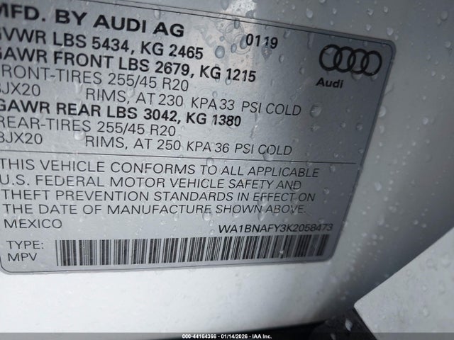 2019 AUDI Q5 WA1BNAFY3K2058473 Photo 8