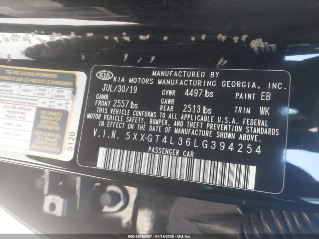 5XXGT4L36LG394254 KIA Optima Lx