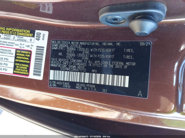 2021 TOYOTA SIENNA 5TDYRKEC0MS071712 Photo 8