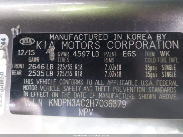 2017 KIA SPORTAGE KNDPN3AC2H7036379 Photo 8