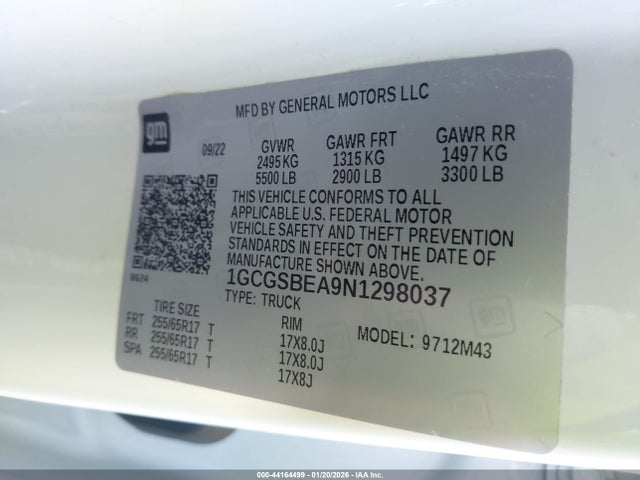 2022 CHEVROLET COLORADO 1GCGSBEA9N1298037 Photo 8