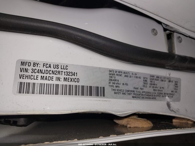 Продажа на аукционе авто 2024 Jeep Compass Limited 4x4, vin: 3C4NJDCN2RT132341, номер лота: 44164594