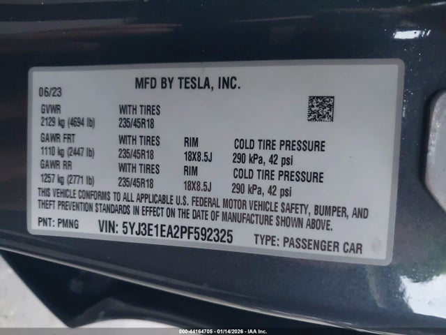 2023 TESLA MODEL 3 5YJ3E1EA2PF592325 Photo 8