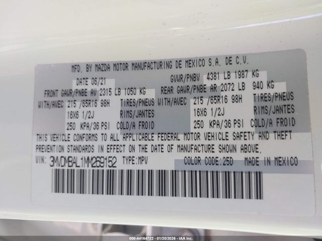 3MVDMBAL1MM269152 Mazda Cx-30 2.5 S