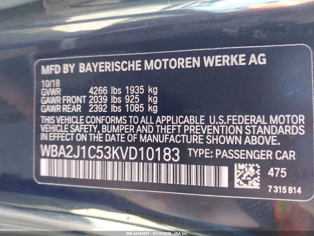 2019 BMW 230I WBA2J1C53KVD10183 Photo 8
