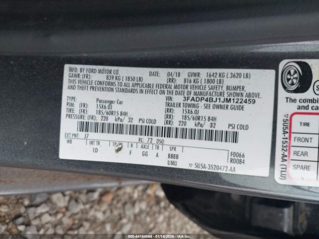 2018 FORD FIESTA 3FADP4BJ1JM122459 Photo 8