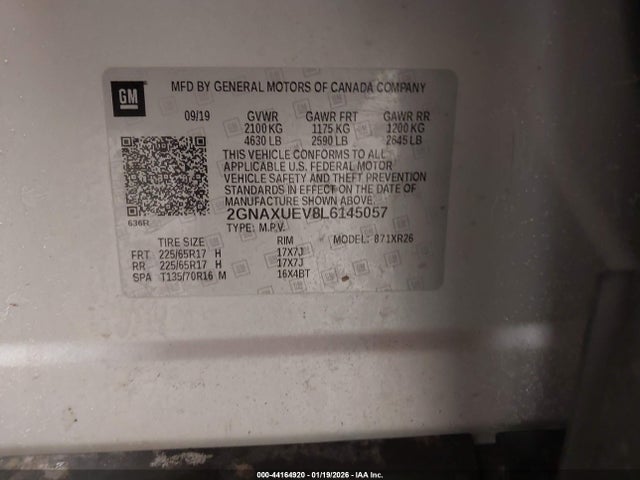 2GNAXUEV8L6145057 Chevrolet Equinox Awd Lt 1.5l Turbo
