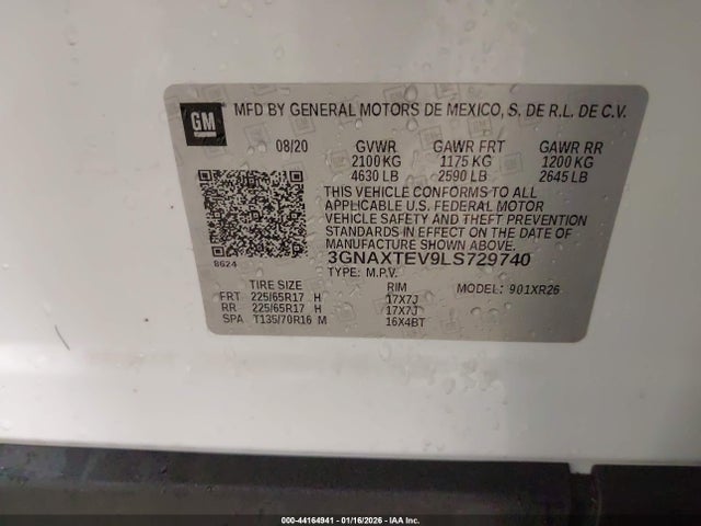 Chevrolet Equinox Awd 2fl 2020 3GNAXTEV9LS729740 Image 9