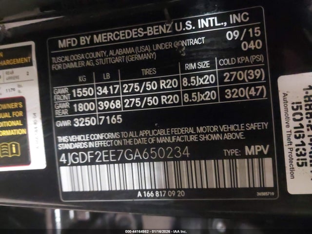 2016 MERCEDES-BENZ GL 350 BLUETEC 4JGDF2EE7GA650234 Photo 8