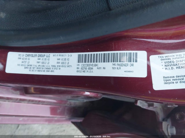 Chrysler 200 S 2015 1C3CCCBG5FN516841 Image 9