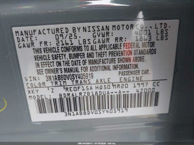 Nissan SENTRA SR 2025 3N1AB8DV0SY405919 Image 9