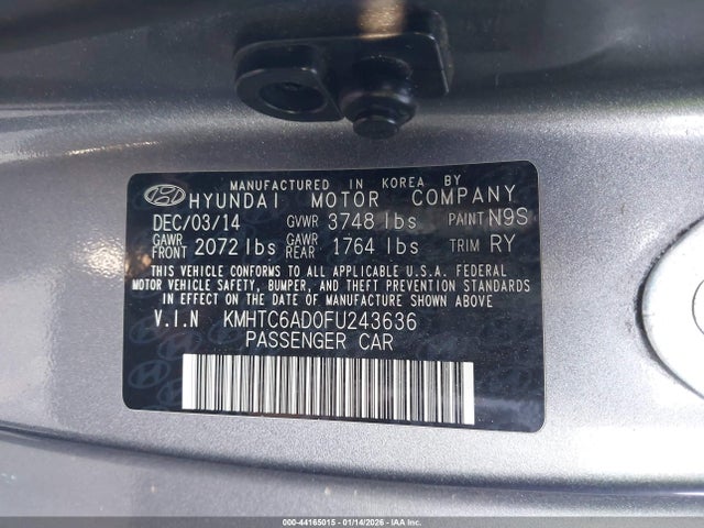Hyundai Veloster 2015 KMHTC6AD0FU243636 Image 9