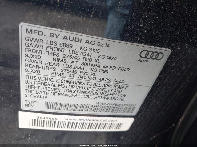 2014 AUDI Q7 WA1DGAFE9ED015547 Photo 8