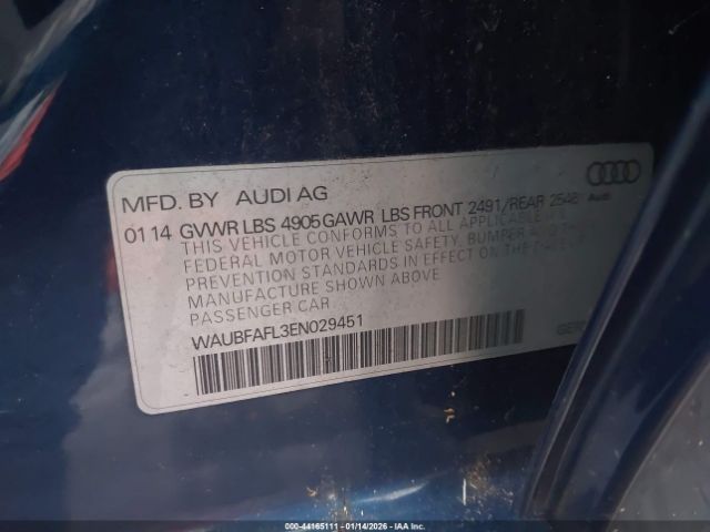 2014 AUDI A4 WAUBFAFL3EN029451 Photo 8