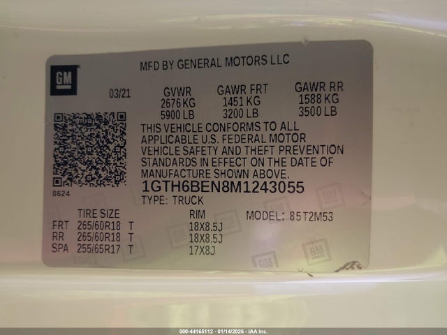 1GTH6BEN8M1243055 GMC Canyon 4wd Elevation Standard