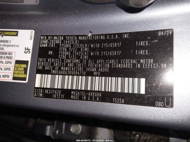 2024 TOYOTA COROLLA CROSS 7MUCAABG1RV094710 Photo 8