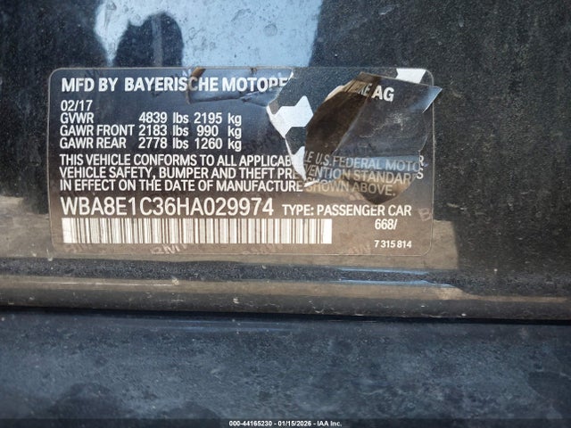 2017 BMW 330E WBA8E1C36HA029974 Photo 8