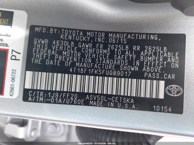 4T1BF1FK5FU089017 Toyota CAMRY SE
