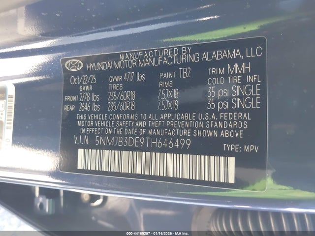 Hyundai TUCSON SEL 2026 5NMJB3DE9TH646499 Image 9