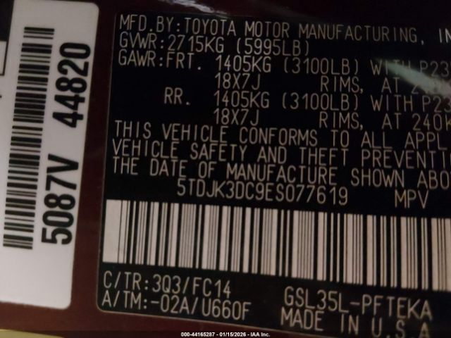 2014 TOYOTA SIENNA 5TDJK3DC9ES077619 Photo 8