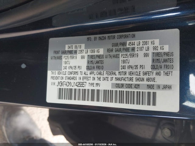 Mazda Cx-5 Touring 2018 JM3KFACMXJ1426857 Image 9