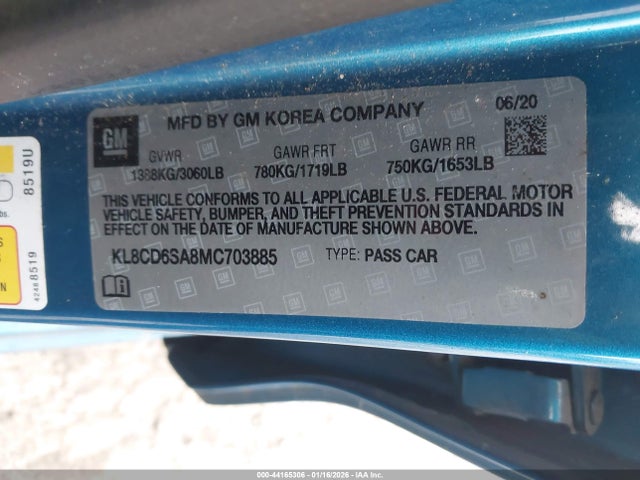 2021 CHEVROLET SPARK KL8CD6SA8MC703885 Photo 8