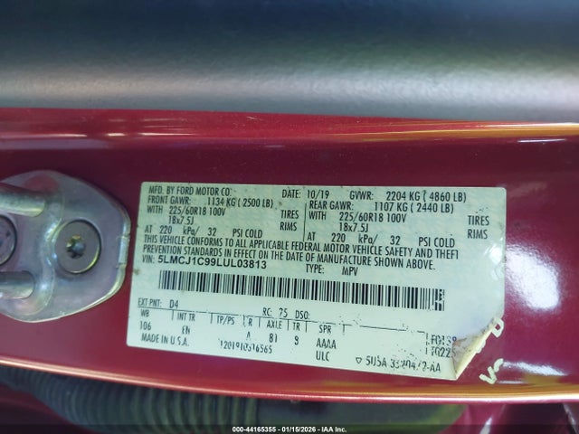 2020 LINCOLN CORSAIR 5LMCJ1C99LUL03813 Photo 8