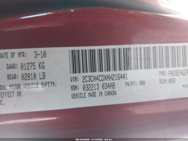 2010 CHRYSLER 300 2C3CA4CDXAH216441 Photo 8