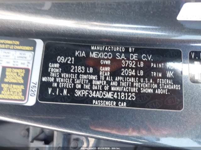 KIA Forte Gt-line 2021 3KPF34AD5ME418125 Image 9