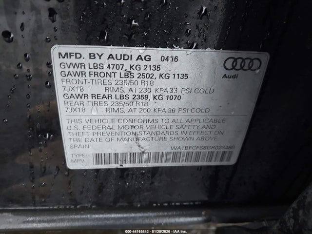 2016 AUDI Q3 WA1BFCFS8GR023480 Photo 8