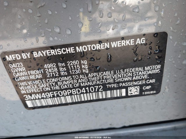 2023 BMW 3 SERIES 3MW49FF09P8D41072 Photo 8