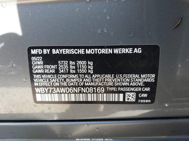 2022 BMW I4 WBY73AW06NFN08169 Photo 8