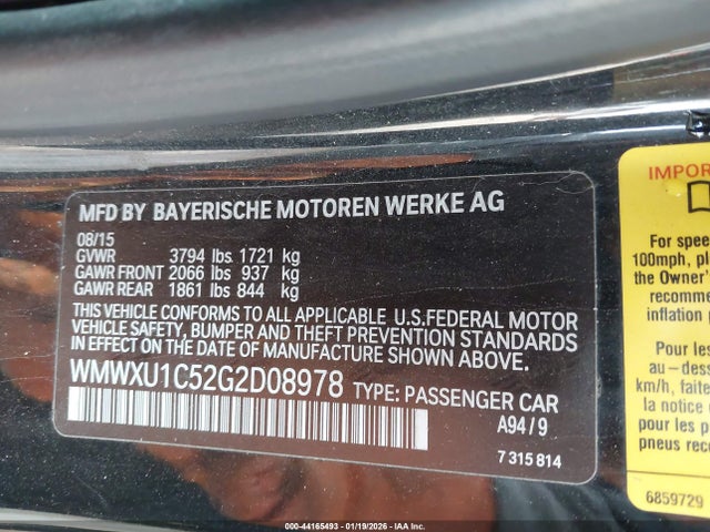 2016 MINI HARDTOP WMWXU1C52G2D08978 Photo 8