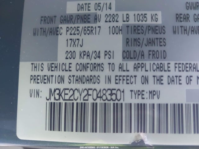 Mazda Cx-5 Touring 2015 JM3KE2CY2F0483501 Image 9