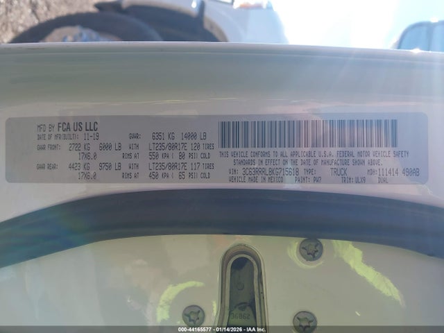 Aukcja sprzedaży 2019 Ram 3500 Limited  4x4 8' Box, vin: 3C63RRRL8KG715618, numer aukcji: 44165577
