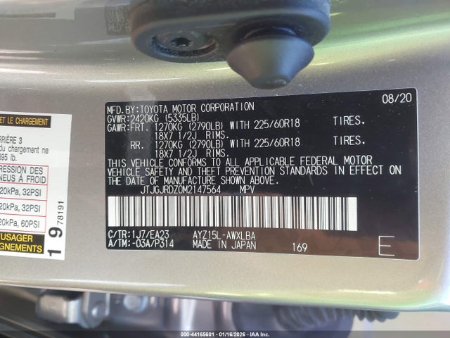 2021 LEXUS NX 300H JTJGJRDZ0M2147564 Photo 8