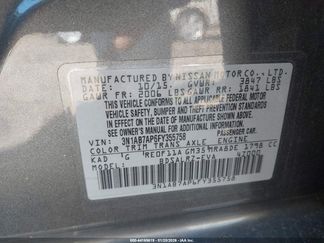 3N1AB7AP6FY355758 Nissan SENTRA SR