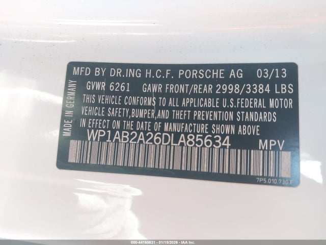 2013 PORSCHE CAYENNE WP1AB2A26DLA85634 Photo 8