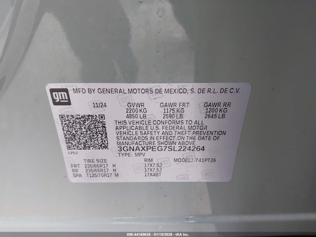 Chevrolet Equinox Awd Lt 2025 3GNAXPEG7SL224264 Image 9