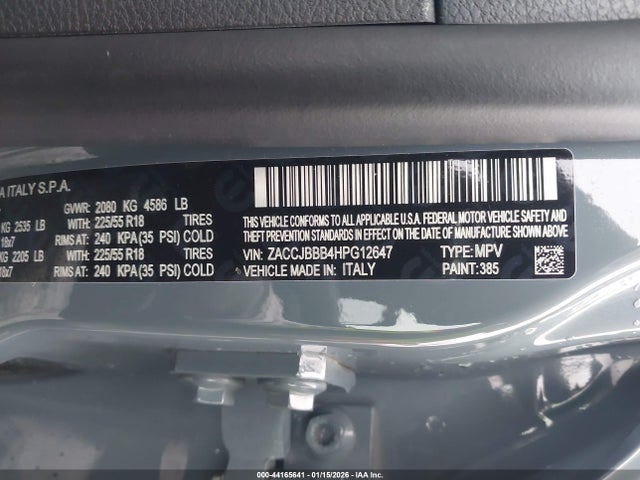 Jeep Renegade Altitude 4x4 2017 ZACCJBBB4HPG12647 Image 9