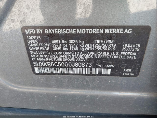 5UXKR6C50G0J80873 BMW X5 Xdrive50i